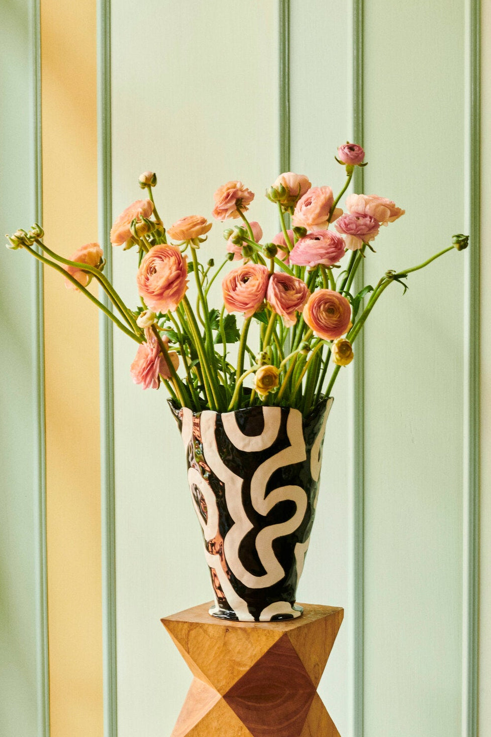 Jessica Hans Shadow vase - sort/hvid